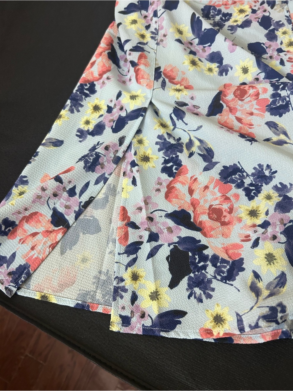 French Connection Light Blue Floral Spaghetti-Strap Sundress - Picture 8 of 8